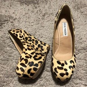 Steve Madden Leopard Print Wedges